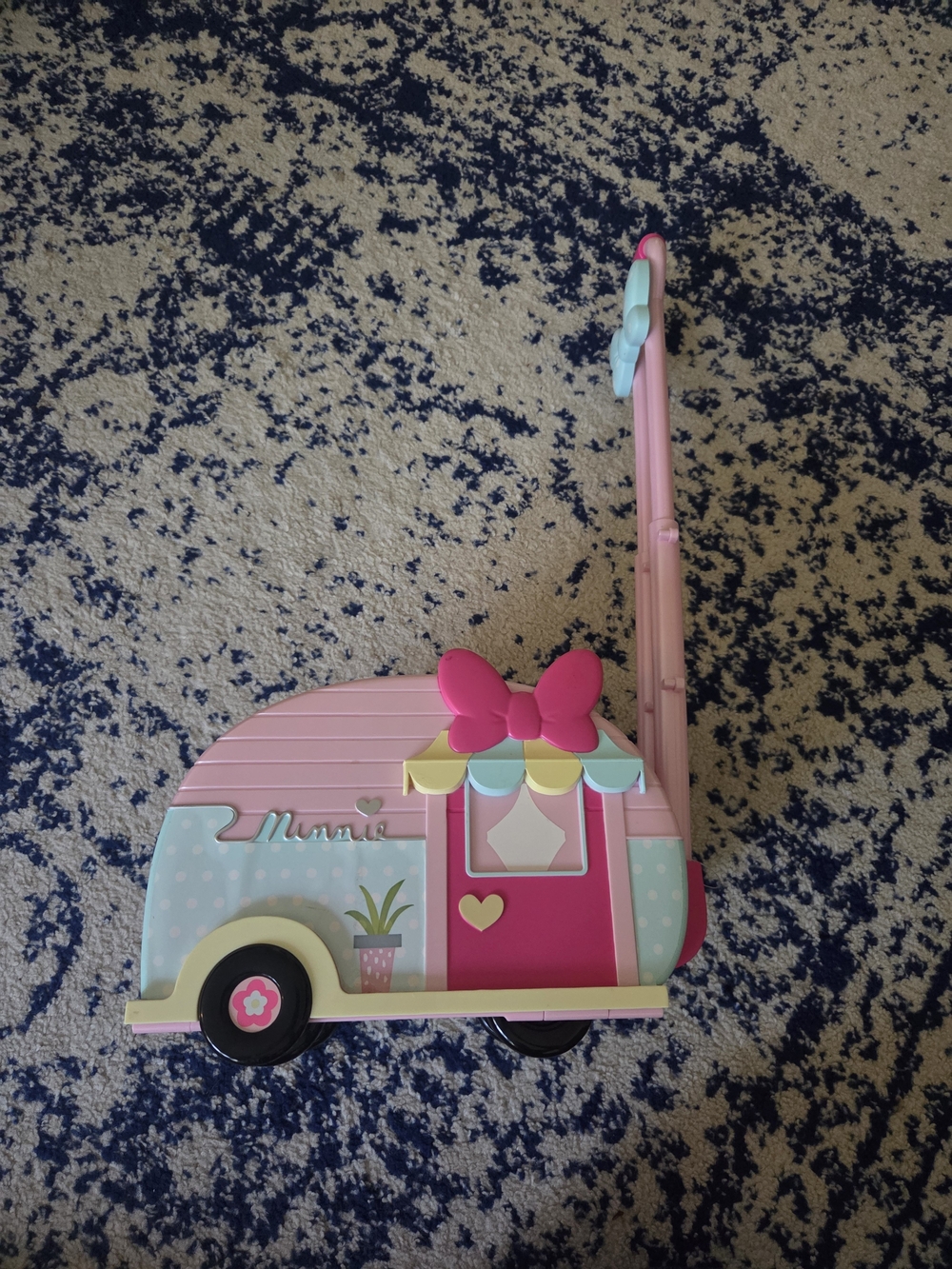 Disney Minnie Camper Pull-Along Toy in Pink, Mint, Yellow